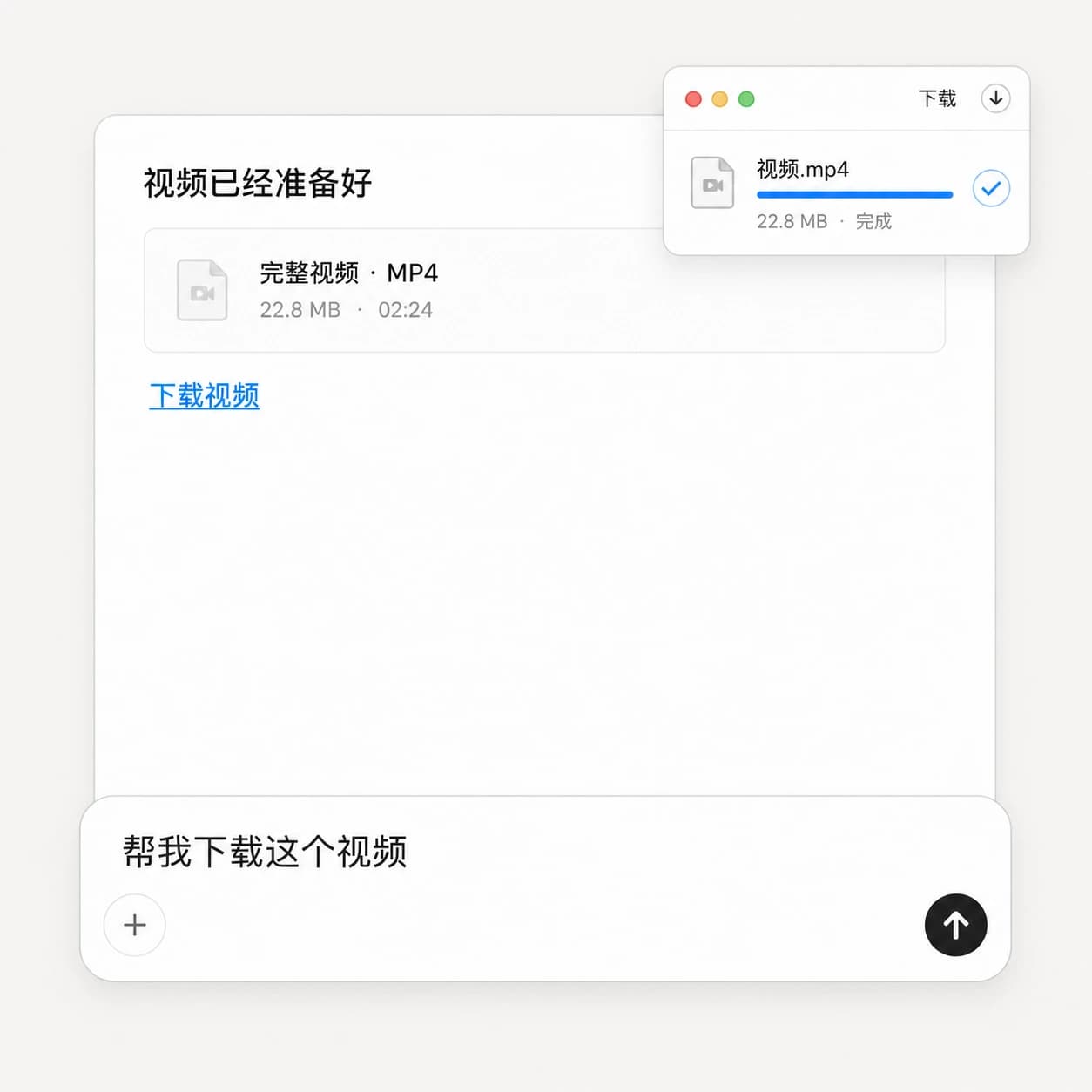 HiSocial 视频下载的交付结果示例